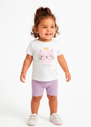Sweet Lemon - Conjunto Blusa e Ciclista Branco - SWEET LEMON