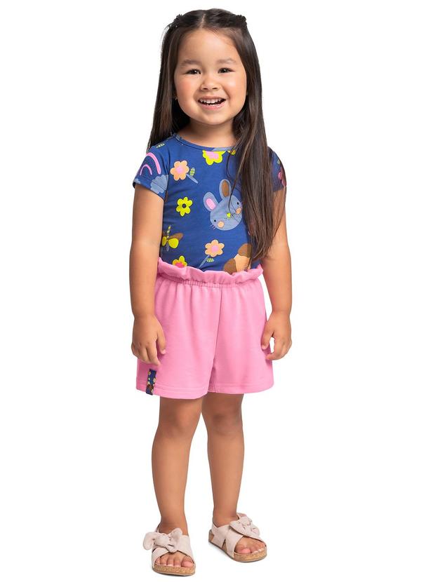 Bee Loop - Conjunto Blusa e Ciclista Infantil Azul