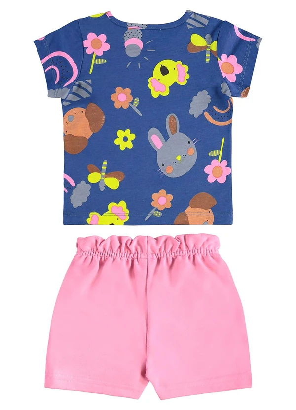 Bee Loop - Conjunto Blusa e Ciclista Infantil Azul 5