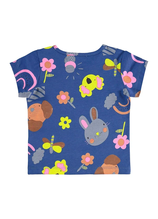 Bee Loop - Conjunto Blusa e Ciclista Infantil Azul 6