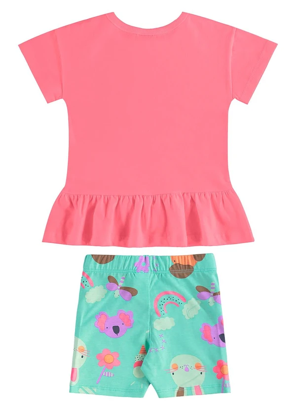 Bee Loop - Conjunto Blusa e Ciclista Infantil Rosa 4