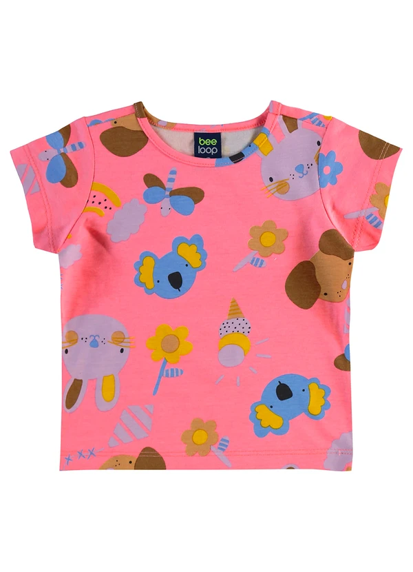 Bee Loop - Conjunto Blusa e Ciclista Infantil Rosa 3