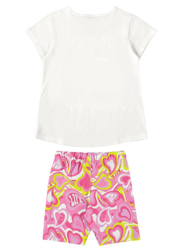 Guloseima - Conjunto Blusa e Ciclista Menina Branco 2