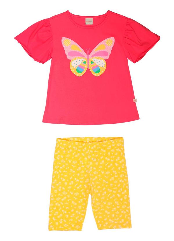 Tink Bink - Conjunto Blusa e Ciclista Rosa