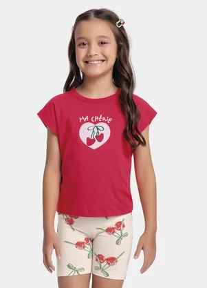 Fakini Kids - Conjunto Blusa e Ciclista Rosa - FAKINI KIDS