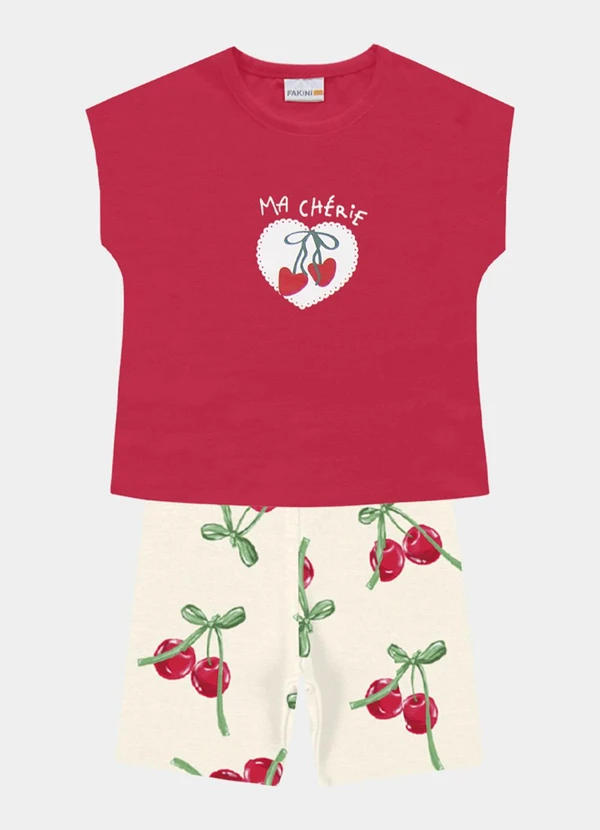 Fakini Kids - Conjunto Blusa e Ciclista Rosa 5