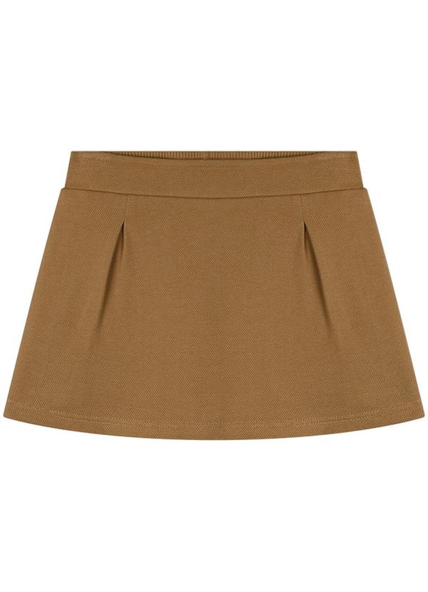 Milli e Nina - Conjunto Blusa e Horts Saia em Alfaiataria Bege 2