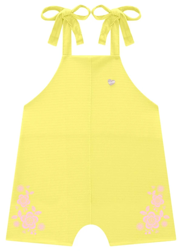 Marlan - Conjunto Blusa e Jardineira Cotton Bee Amarelo 3