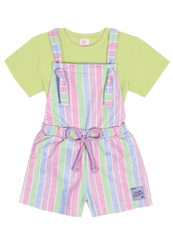 Abrange - Conjunto Blusa e Jardineira Verde