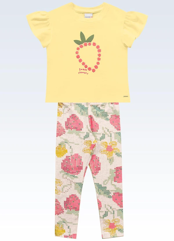 Fakini Kids - Conjunto Blusa e Legging Amarelo