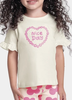 Fakini Kids - Conjunto Blusa e Legging Bege - FAKINI KIDS