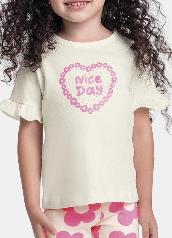 Fakini Kids - Conjunto Blusa e Legging Bege 2