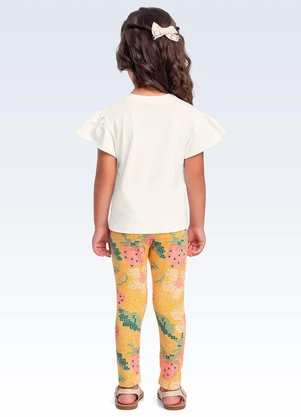 Fakini Kids - Conjunto Blusa e Legging Bege - FAKINI KIDS