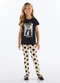 Quimby - Conjunto Blusa e Legging de Bolinhas Preto - variação: Preto