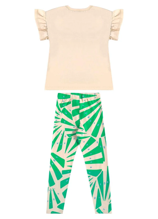 Bee Loop - Conjunto Blusa e Legging Estampada Bege 2