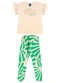 Bee Loop - Conjunto Blusa e Legging Estampada Bege - variação: Bege
