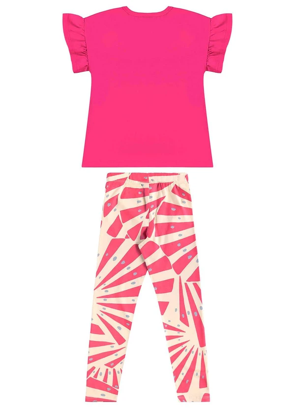 Bee Loop - Conjunto Blusa e Legging Estampada Rosa 2