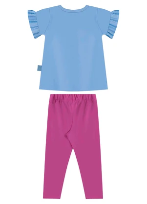 Bee Loop - Conjunto Blusa e Legging Menina Azul - BEE LOOP