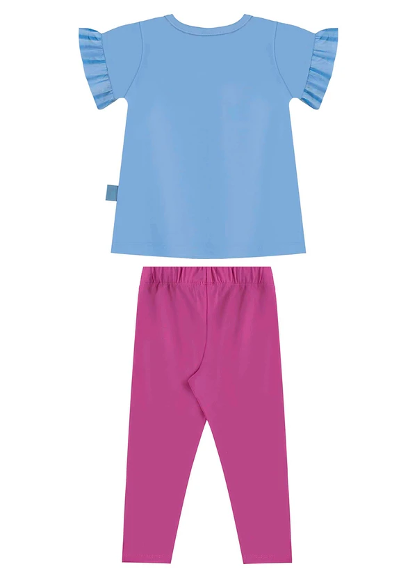 Bee Loop - Conjunto Blusa e Legging Menina Azul 2