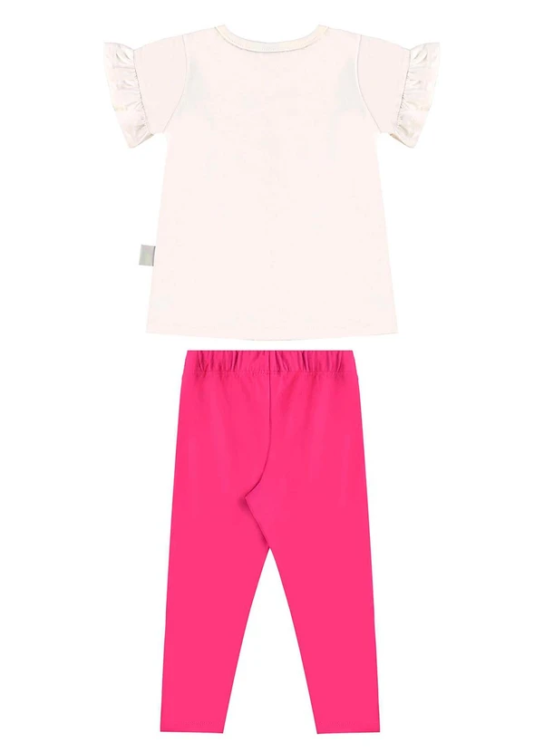 Bee Loop - Conjunto Blusa e Legging Menina Bege 2