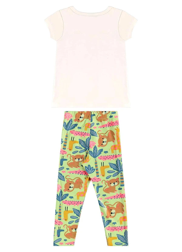 Bee Loop - Conjunto Blusa e Legging Menina Bege 3