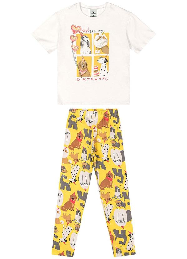 Quimby - Conjunto Blusa e Legging Menina Bege 2