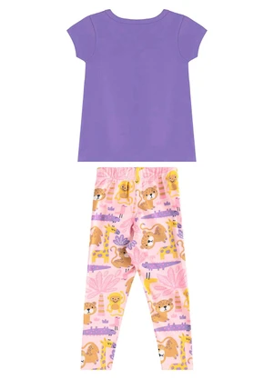 Bee Loop - Conjunto Blusa e Legging Menina Roxo - BEE LOOP