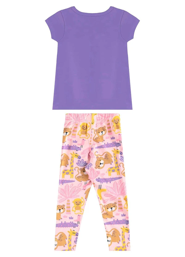 Bee Loop - Conjunto Blusa e Legging Menina Roxo 2