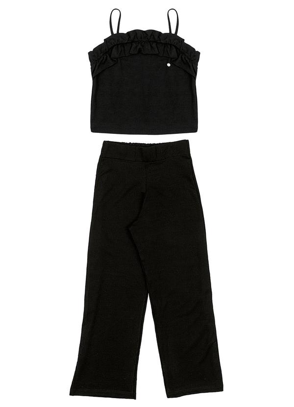 Soft Bonni - Conjunto Blusa e Pantalona Infantil  Preto