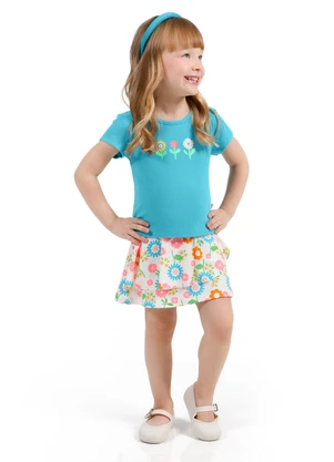 Tink Bink - Conjunto Blusa e Saia Azul - TINK BINK