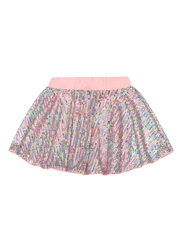 Quimby - Conjunto Blusa e Saia Brilhante Branco 5