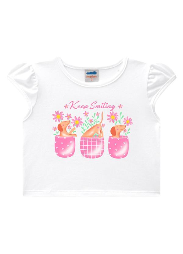 Marlan - Conjunto Blusa e Saia em Cotton Bee Honey Branco 1