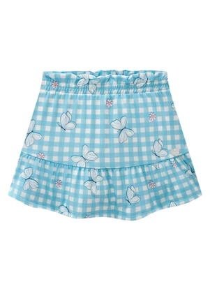 Marlan - Conjunto Blusa e Saia em Cotton Margaridas Azul - MARLAN