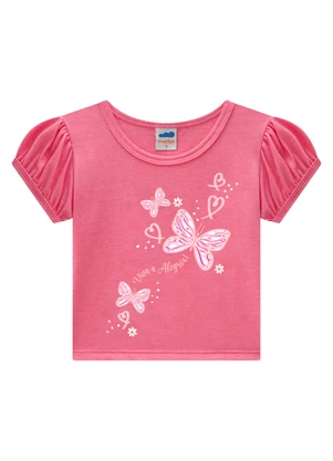 Marlan - Conjunto Blusa e Saia em Cotton Margaridas Rosa - MARLAN