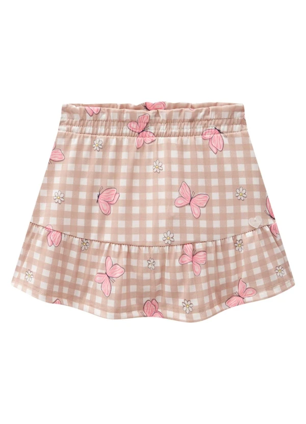 Marlan - Conjunto Blusa e Saia em Cotton Margaridas Rosa 3