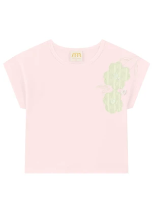 Milli e Nina - Conjunto Blusa e Saia em Renda Rosa - MILLI E NINA
