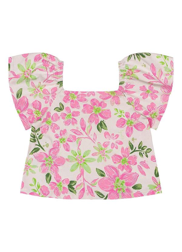 Quimby - Conjunto Blusa e Saia Jeans Menina Rosa 3