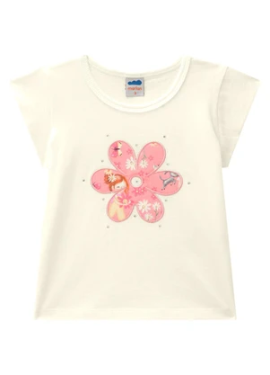 Marlan - Conjunto Blusa e Saia Newtech Meu Jardim Bege - MARLAN