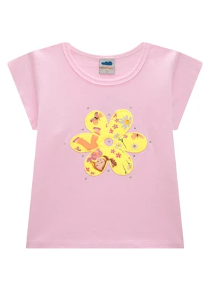 Marlan - Conjunto Blusa e Saia Newtech Meu Jardim Rosa - MARLAN