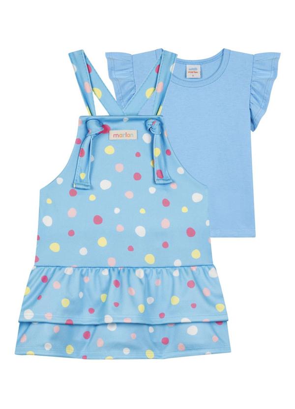 Marlan - Conjunto Blusa e Salopete Azul 2