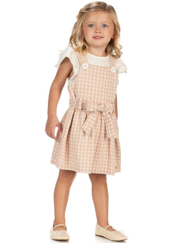 Amada - Conjunto Blusa e Salopete Marrom