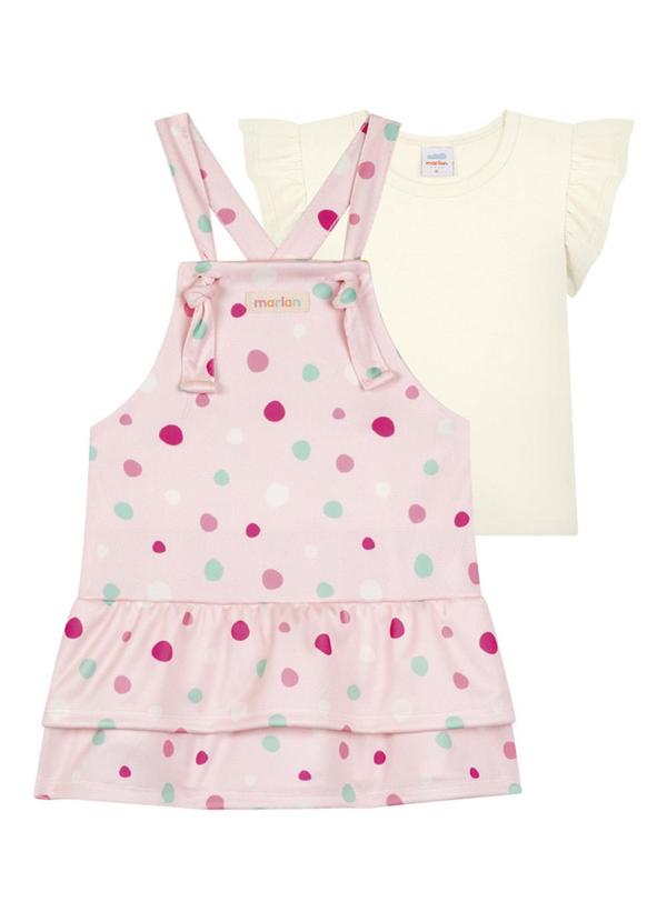 Marlan - Conjunto Blusa e Salopete Rosa 1