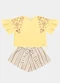 Fakini Kids - Conjunto Blusa e Short Bege - variação: Amarelo