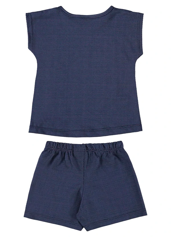 Guloseima - Conjunto Blusa e Short Bebê Menina Azul 2