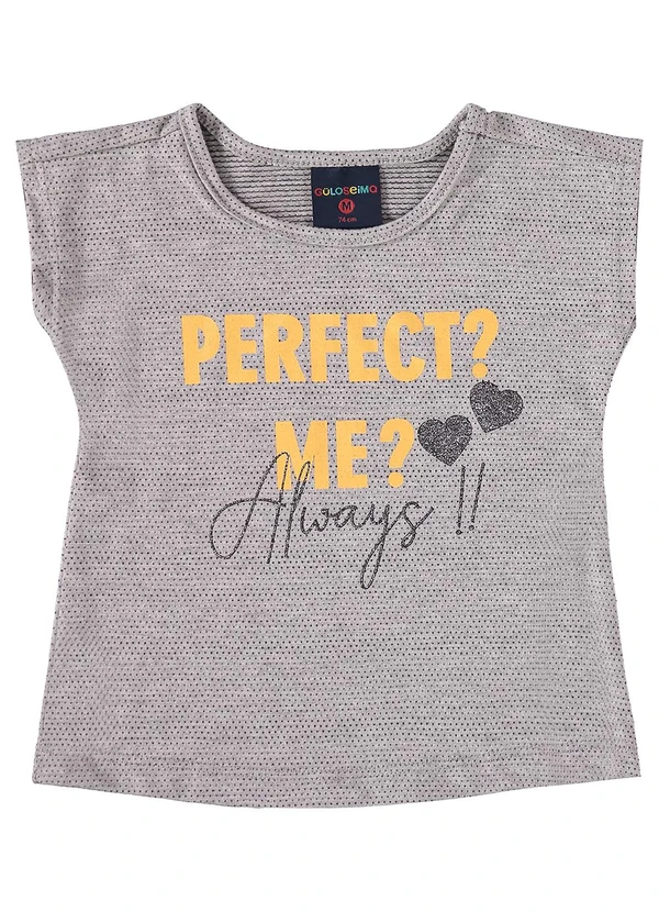 Guloseima - Conjunto Blusa e Short Bebê Menina Cinza 3