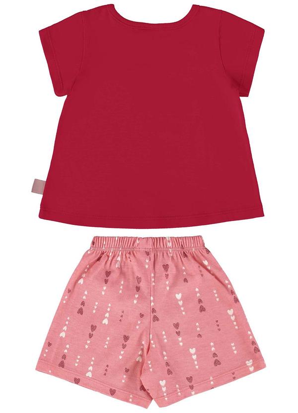Bee Loop - Conjunto Blusa e Short Bebê Vermelho 3