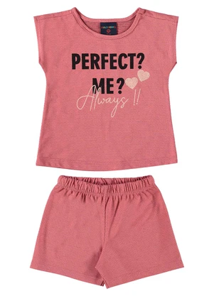 Guloseima - Conjunto Blusa e Short Bebê Vermelho - GULOSEIMA