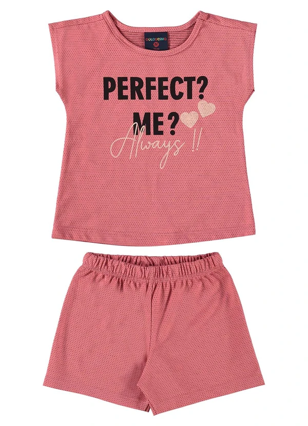 Guloseima - Conjunto Blusa e Short Bebê Vermelho