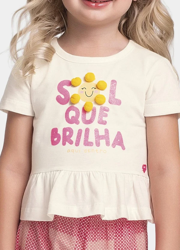 Fakini Kids - Conjunto Blusa e Short Bege 3