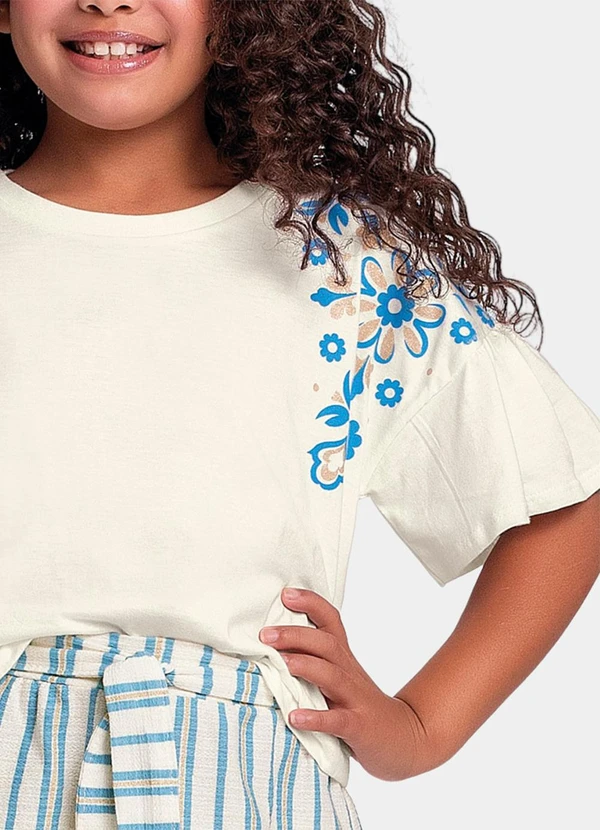 Fakini Kids - Conjunto Blusa e Short Bege 3